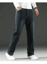 Stretchy Men’s Jeans - Wide Leg, Cotton, Business Casual - Tophatter Daily Deals