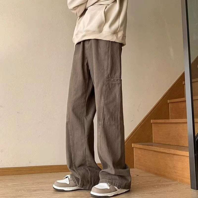 Oversized Mens Cargo Jeans - Wide Leg, Denim, Street - Tophatter Daily Deals