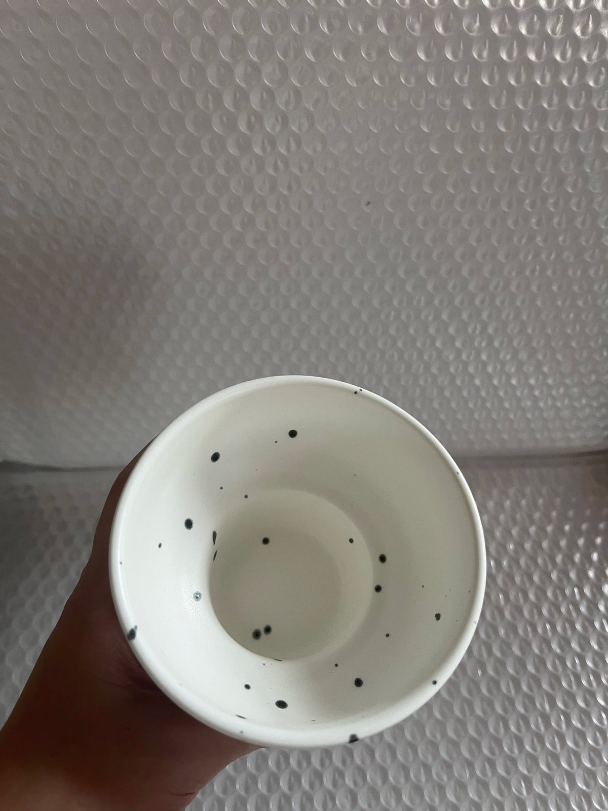 Ceramic Bowl 4 Inch Speckled White Retro Microwave Safe - Tophatter Daily Deals