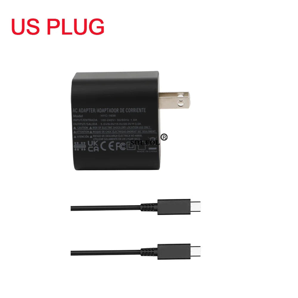 60W USB C Fast Charger Cube With EU US UK Plugs For Switch2 US Plug - Tophatter Daily Deals