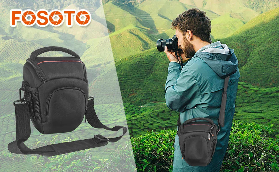 DSLR Camera Shoulder Bag Crossbody Black Camera Bags & Cases - Tophatter Daily Deals