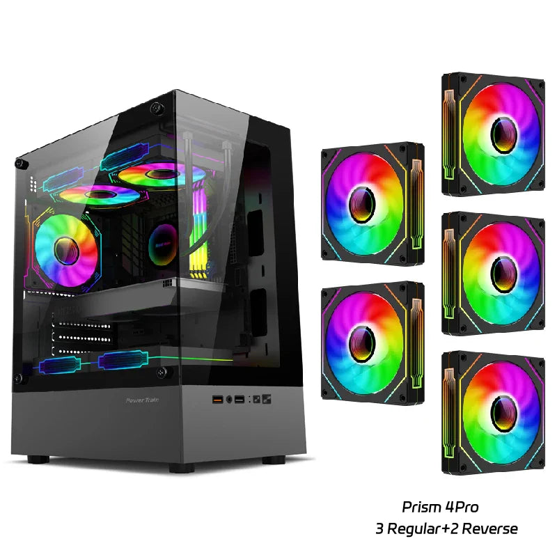 Mini ITX PC Case 240mm Water Cooling MicroATX Chassis Chassis 5 Black 4Pro - Tophatter Daily Deals