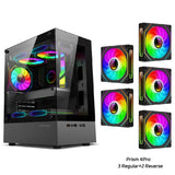 Mini ITX PC Case 240mm Water Cooling MicroATX Chassis Chassis 5 Black 4Pro - Tophatter Daily Deals