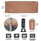 10cm Self-Inflating Air Mattress Splicable Pad Brown Camping & Hiking - Tophatter Daily Deals