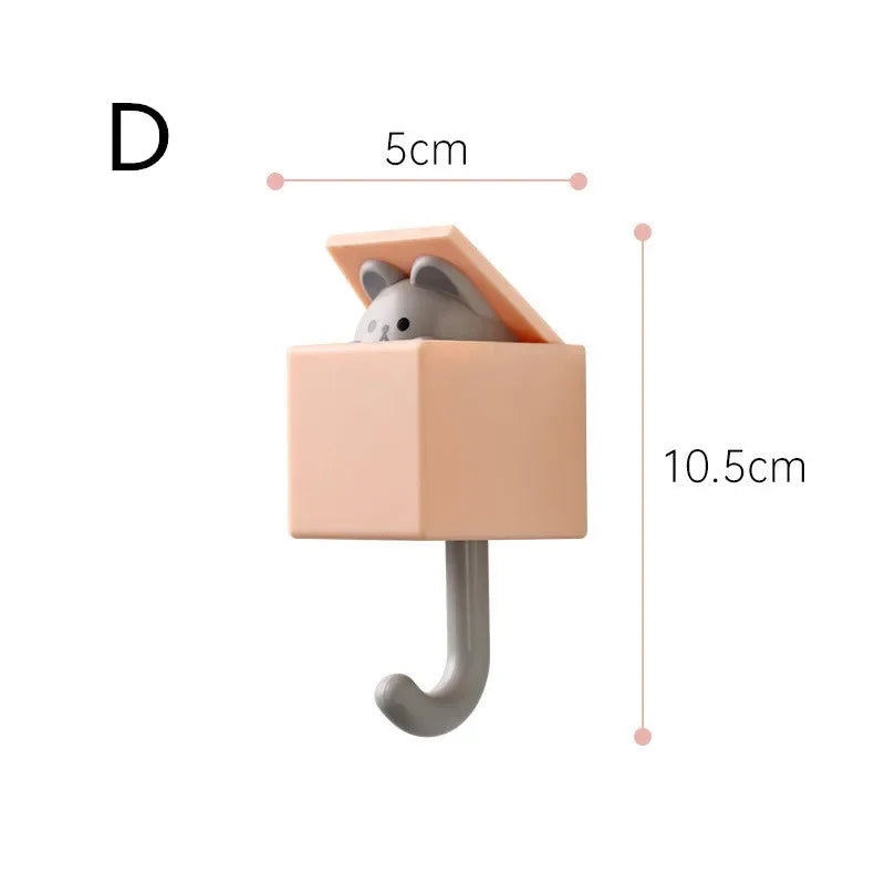 Cute Cat Wall Hooks for Keys Peach Cat Animals - Tophatter Daily Deals