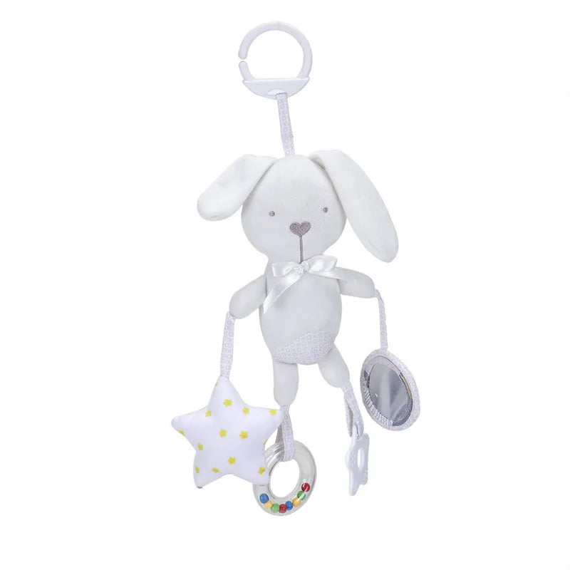 Elephant Plush Rattle Newborn Sensory Toys Soft Bell White - Tophatter Daily Deals