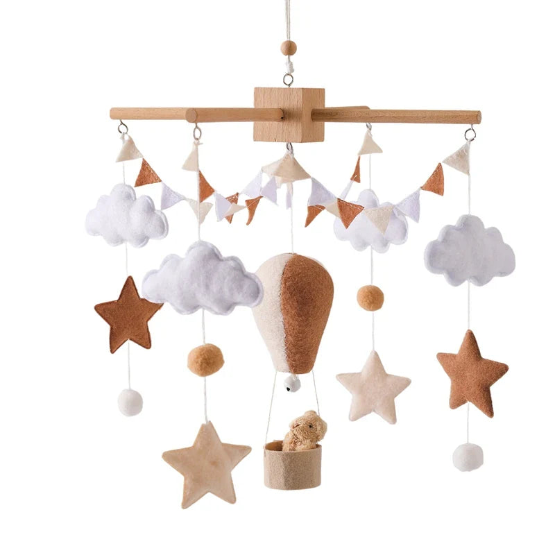 Hot Air Balloon Crib Mobile Newborn Sensory Toys Soothing Hot Air Balloon - Tophatter Daily Deals