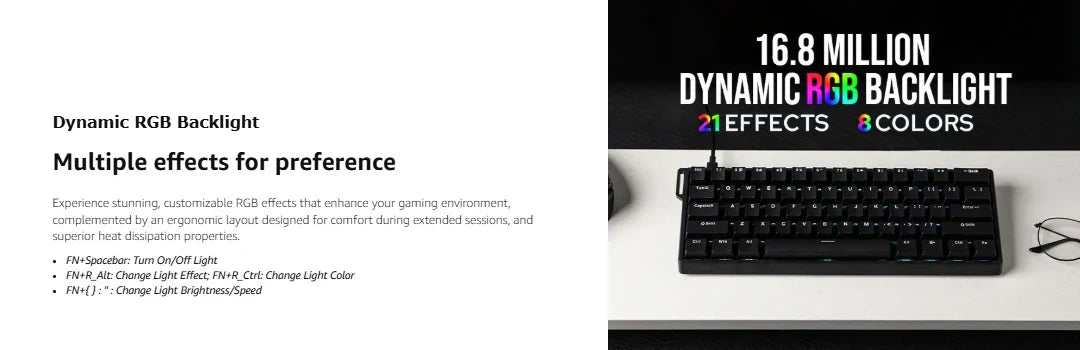 60 Percent Magnetic Mechanical Keyboard Hot Swap 8000Hz - Tophatter Daily Deals