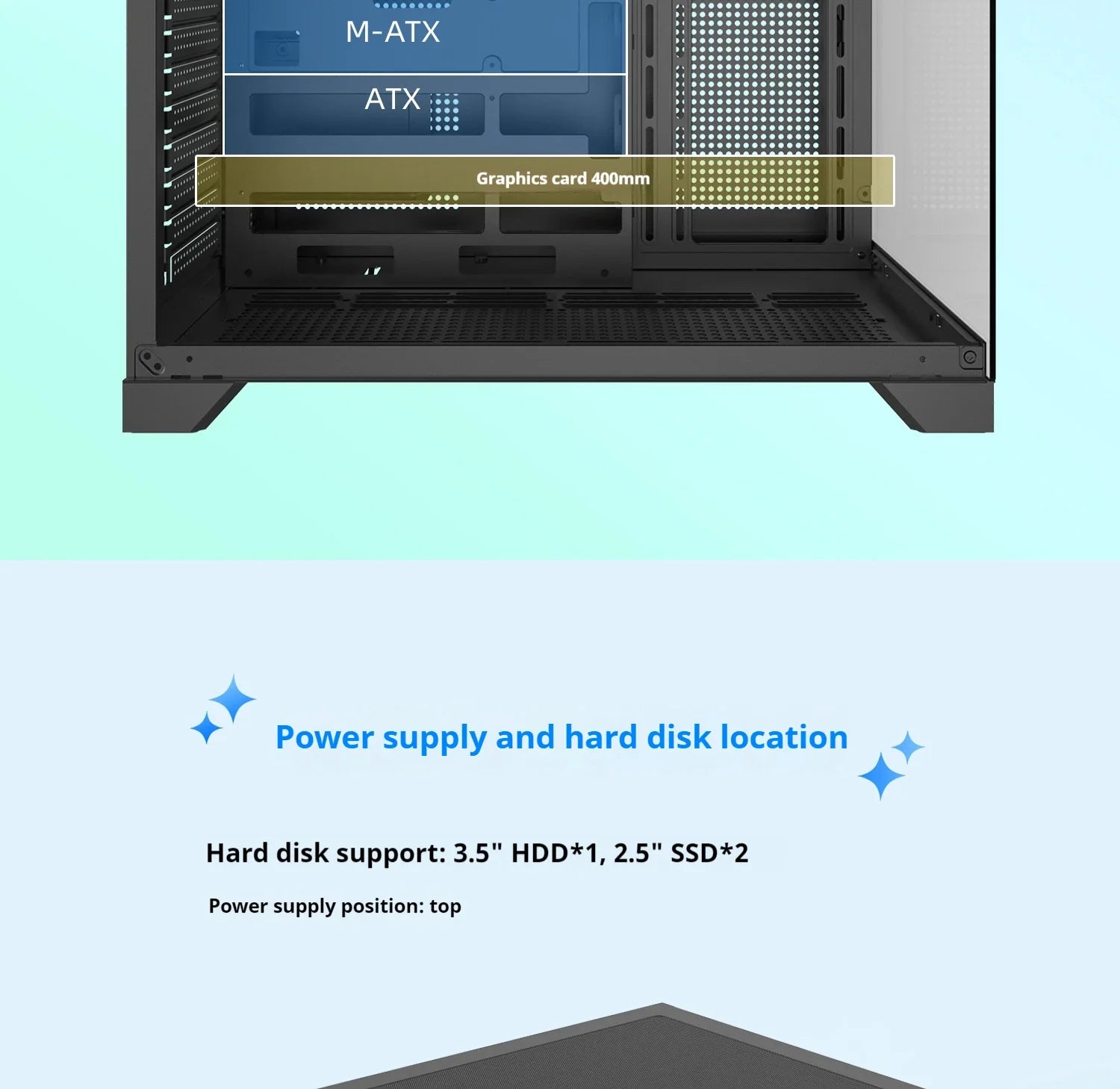 Gaming PC Case Dreamland Pro ATX Dual Glass 360mm Chassis - Tophatter Daily Deals