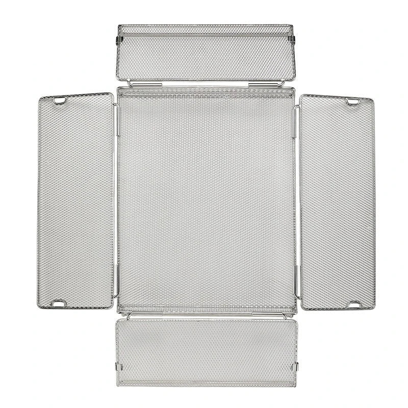 IGT Outdoor Table Unit Basket Storage Net Cage Silver Camp Furniture - Tophatter Daily Deals