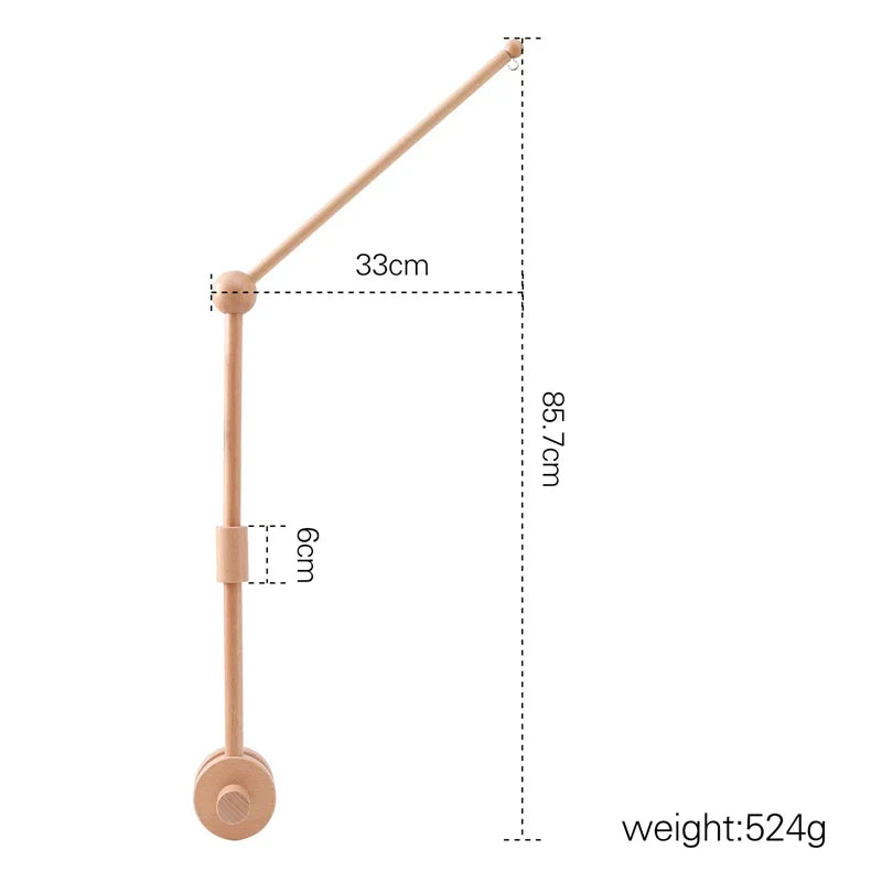 Wooden Baby Mobile Crib Arm Holder Newborn Sensory Toys Upgrade bracket - Tophatter Daily Deals