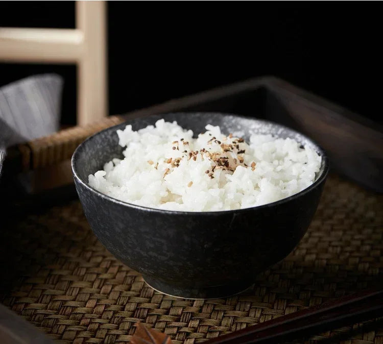 Ceramic 4.5 Inch Japanese Rice Bowl Retro Home Tableware - Tophatter Daily Deals