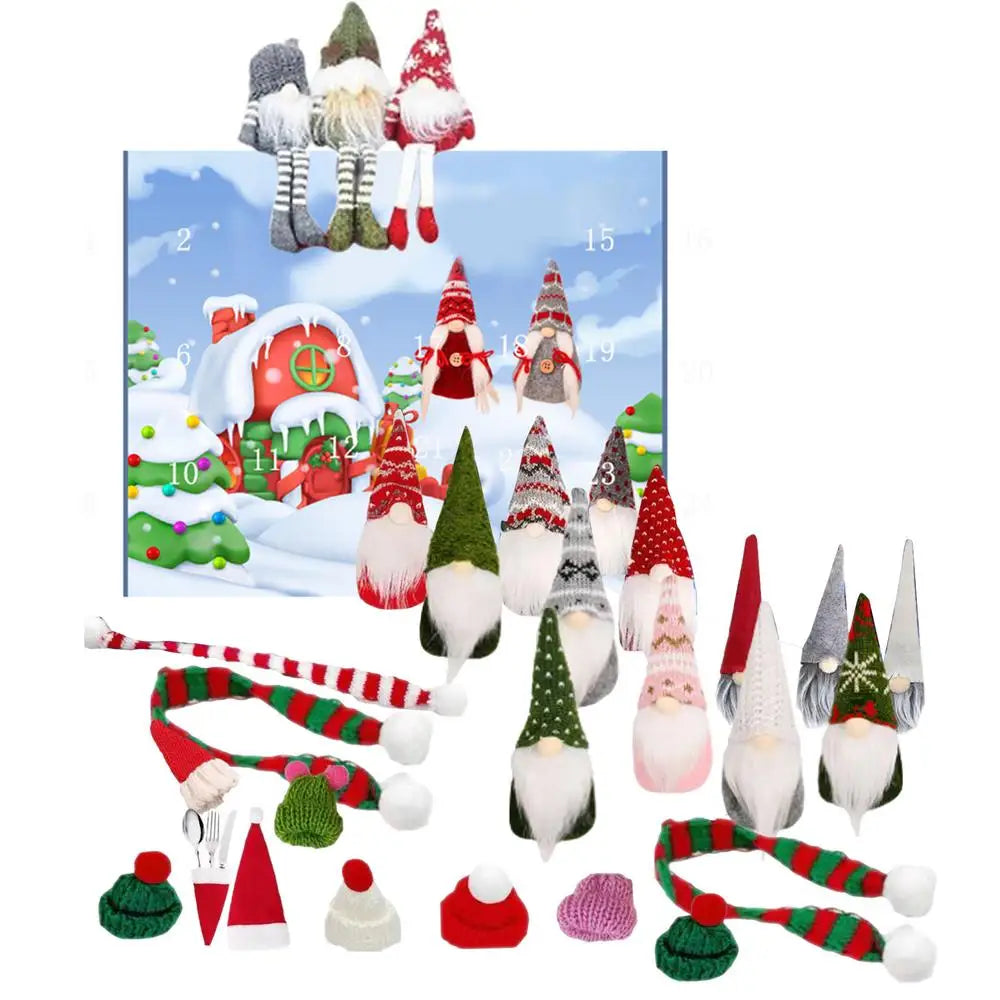 Christmas Gnome Advent Calendar 24 Plush Countdown 2025 - Tophatter Daily Deals