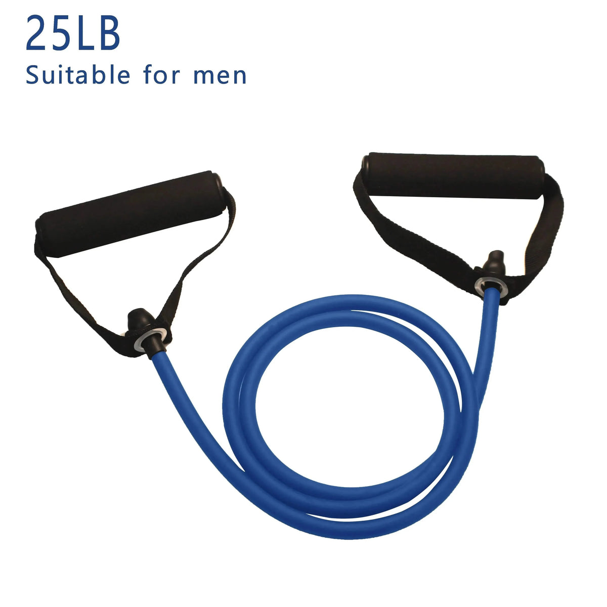 Workout Resistance Bands With Handles 25LB Fitness & Exercise - Tophatter Daily Deals