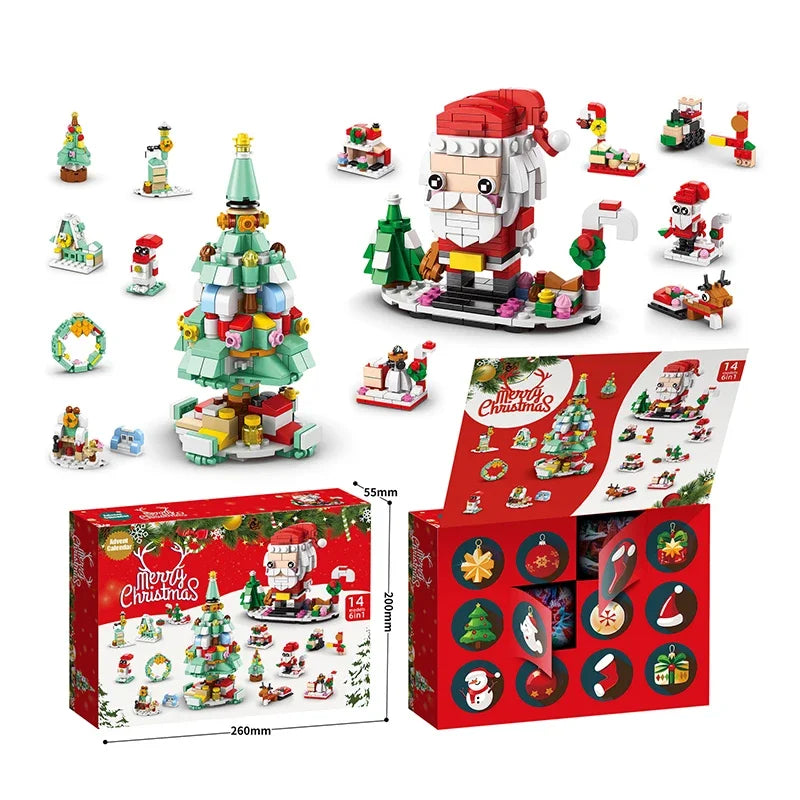 Christmas Building Blocks Advent Calendar DIY Kit Kids - Tophatter Daily Deals