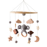 Wooden Baby Mobile With Music Box Newborn Sensory Toys elephant - Tophatter Daily Deals