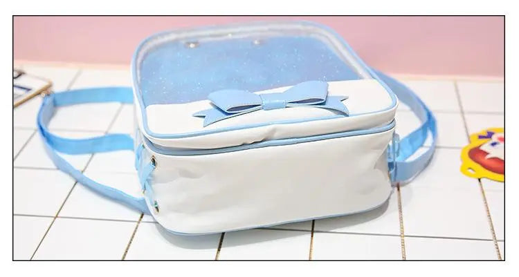Clear Transparent Bow School Backpack Rucksack Japanese School Mythical - Tophatter Daily Deals
