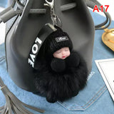 Pompom Sleeping Baby Keychain Plush Bag Charm Cute Gift A17 - Tophatter Daily Deals