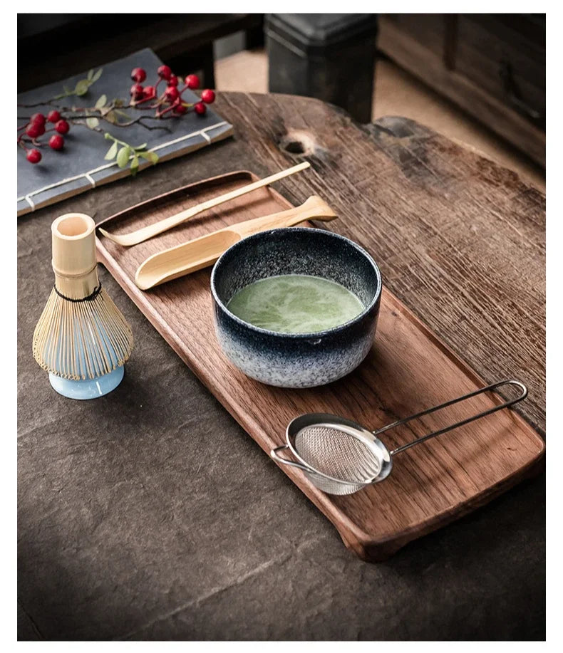 Matcha Tea Set 6pc Bamboo Ceramic Teaware Ceremony Gift - Tophatter Daily Deals
