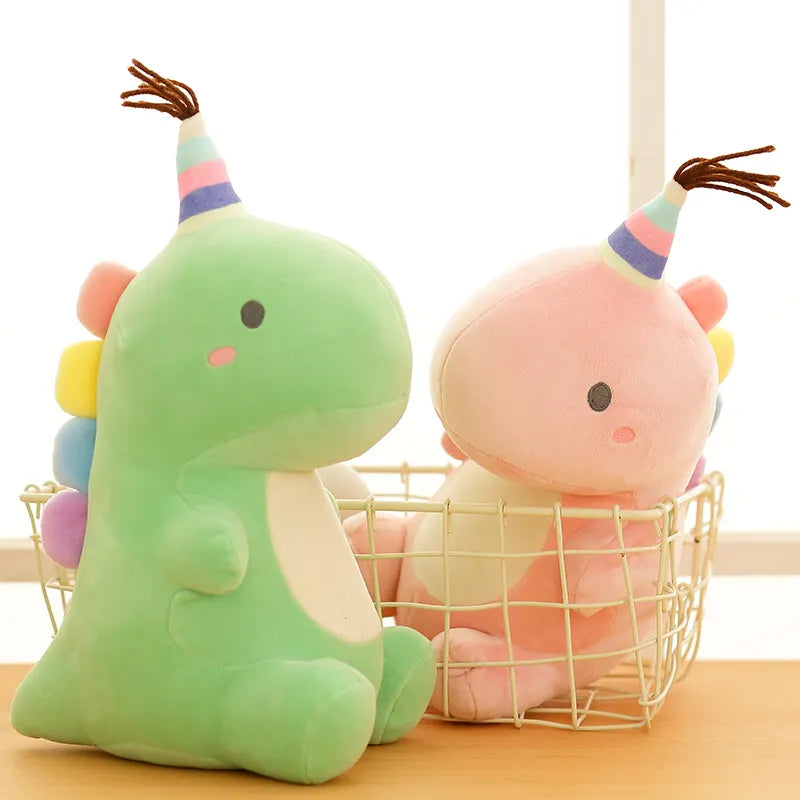 Pastel Party Dinosaur Plush Rainbow Plush Toy Animals - Tophatter Daily Deals