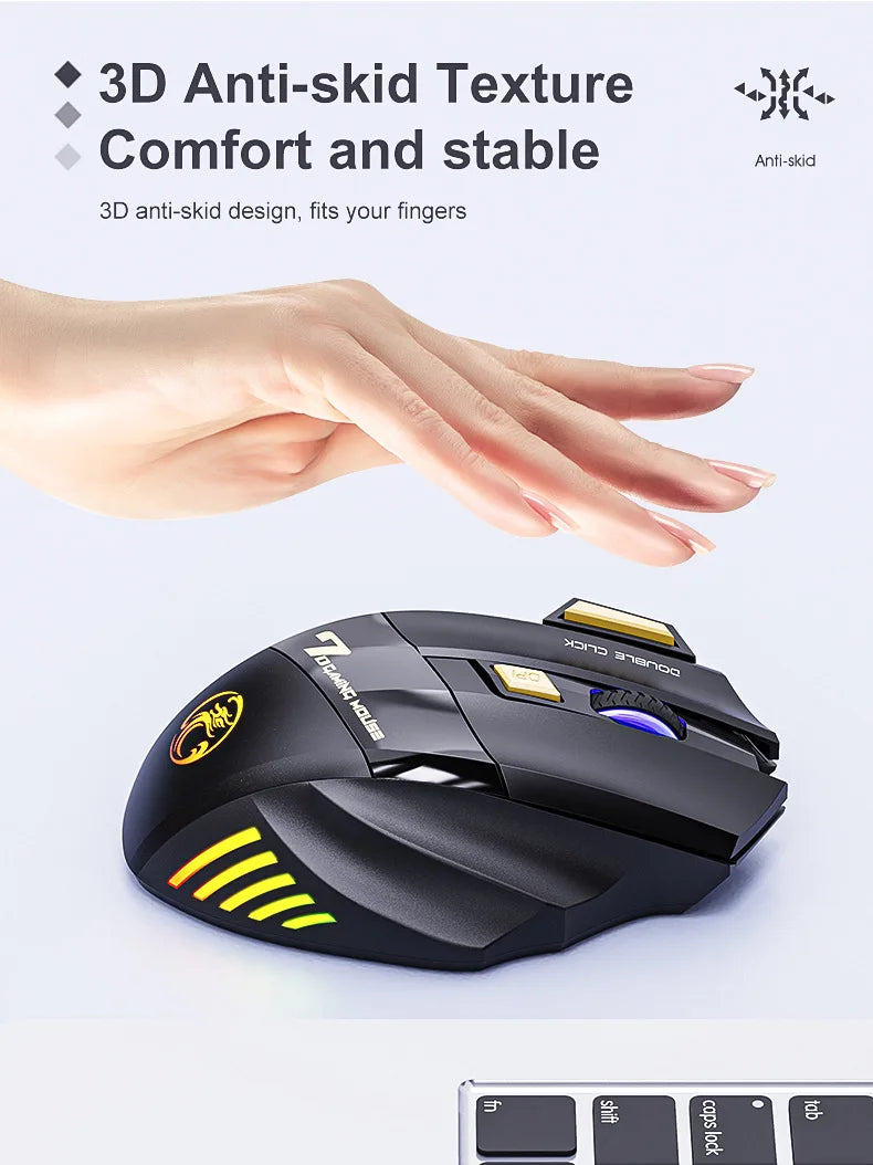 Wireless Gaming Mouse 3200DPI Dual Mode Rechargeable - Tophatter Daily Deals