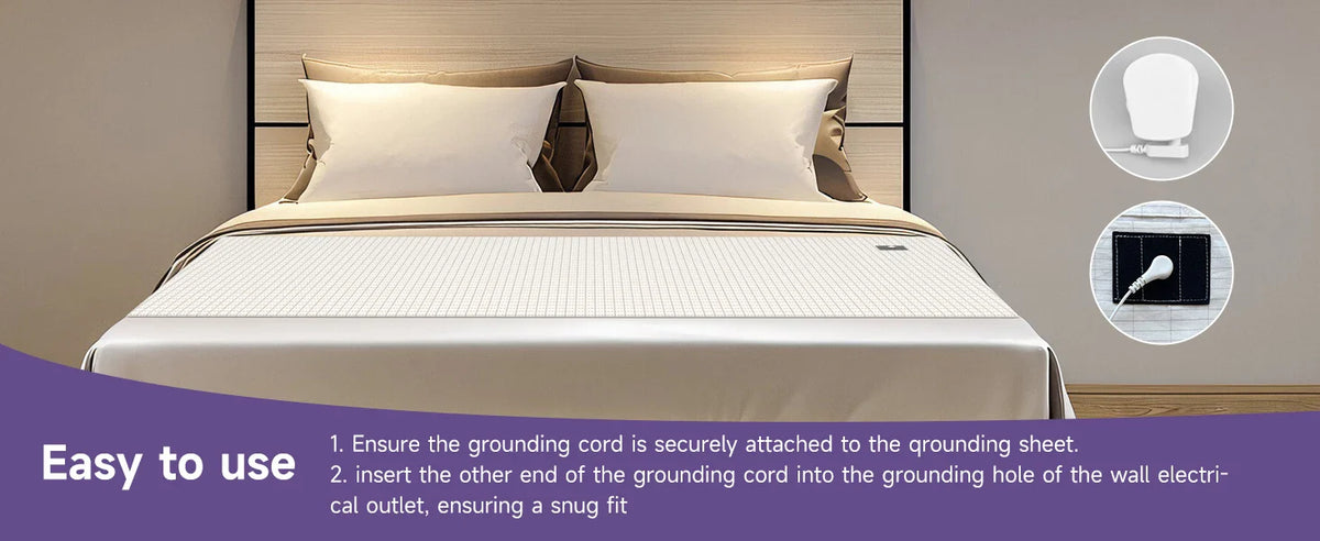 Earthing Grounding Bed Sheet 95 Cotton 5 Silver Fiber - Tophatter Daily Deals