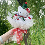 Sanrio Hello Kitty Plush Toy Flower Bouquet Christmas Green Flowers - Tophatter Daily Deals