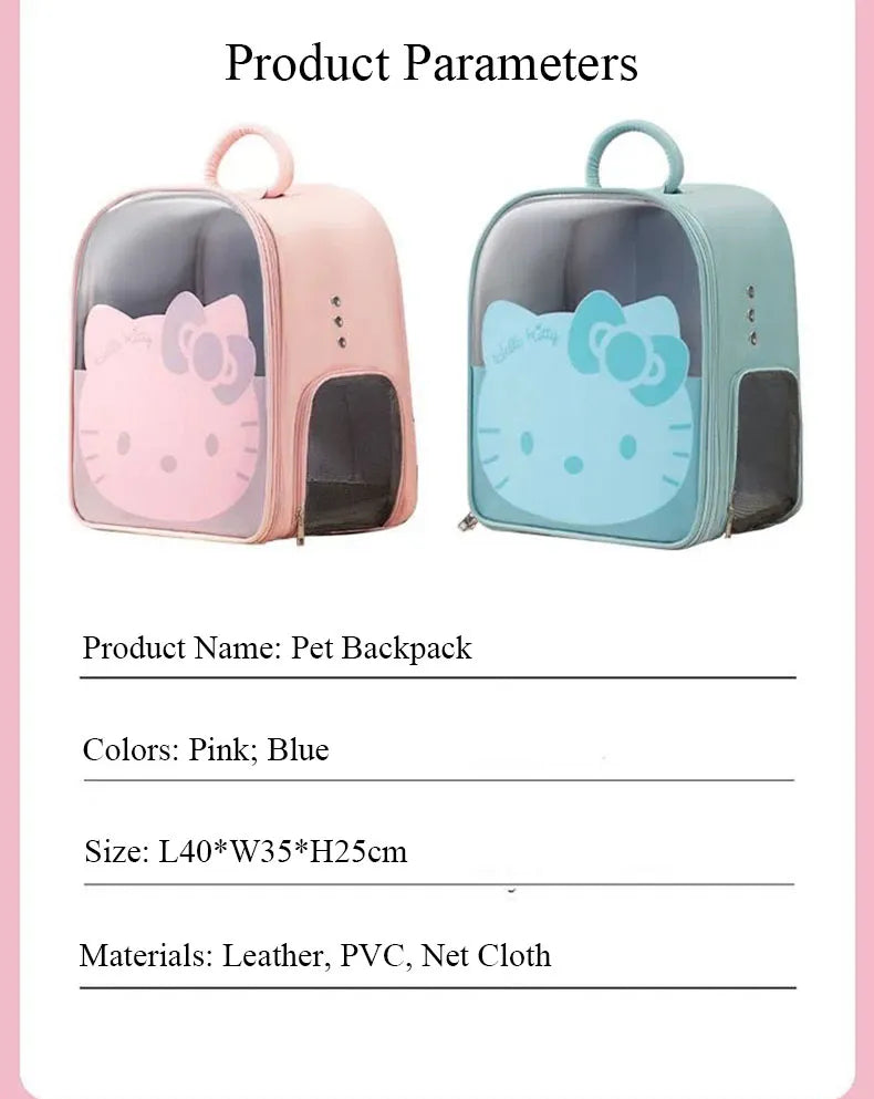 Hello Kitty Window Breathable Travel Bag Pet Small Dog Cat Carrier Backpack Animals - Tophatter Daily Deals