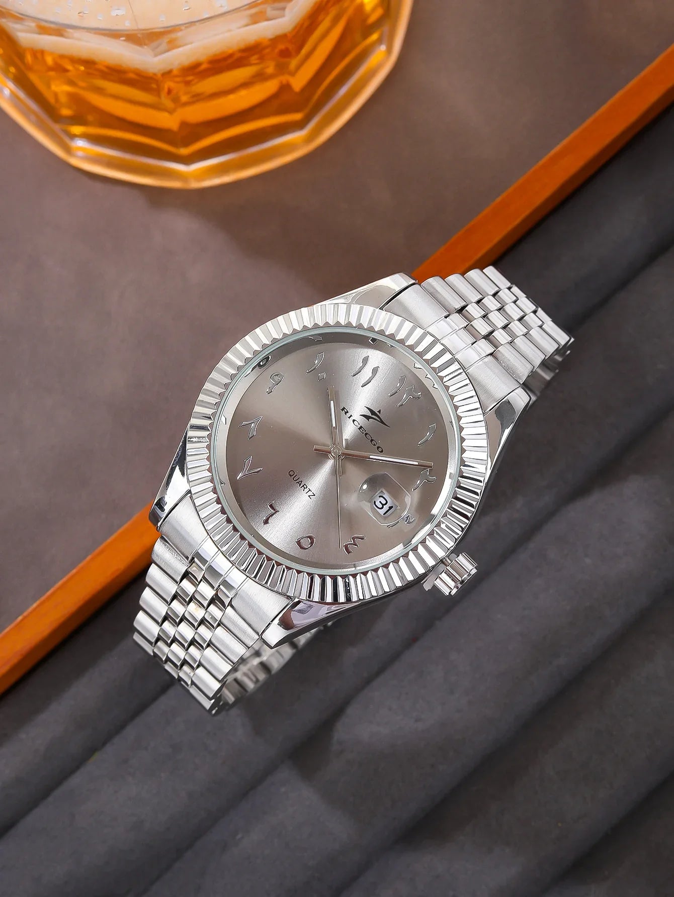 Men's Stainless Steel Date Watch Casual Business Style - Tophatter Daily Deals