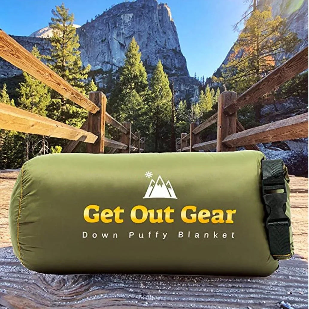 All-Season Lightweight Camping Blanket Green Sleeping Bags - Tophatter Daily Deals