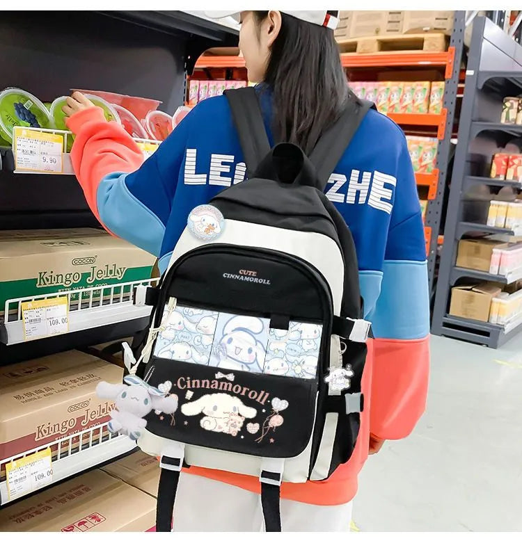 Sanrio Plush Toy Cinnamoroll Backpack Rucksack Schoolbag Kawaii Student School Bag Large Travel Animals - Tophatter Daily Deals