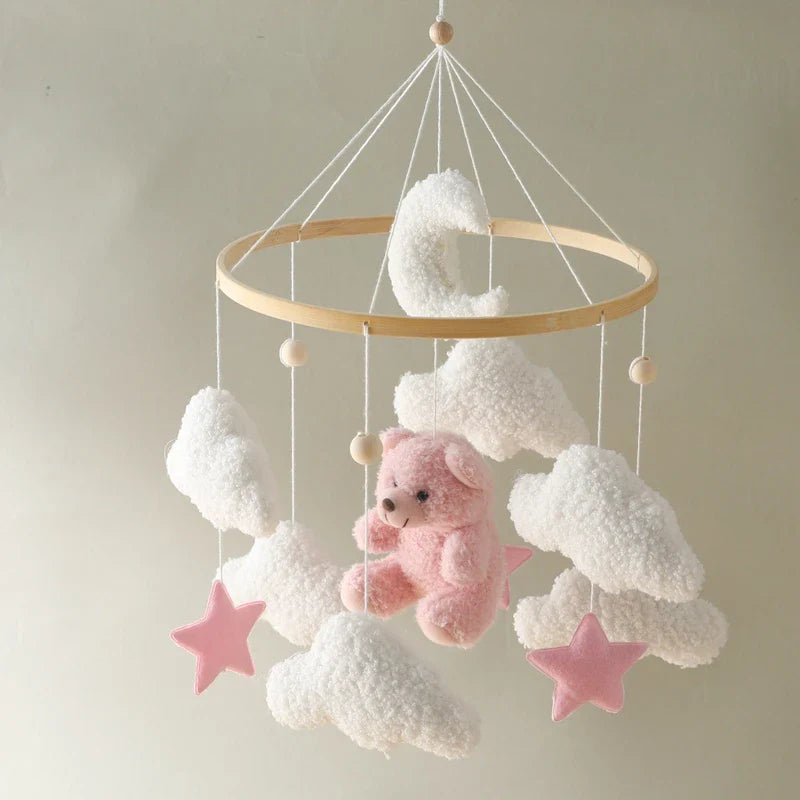 Baby Crib Mobile Wooden Musical Newborn Sensory Toys - Tophatter Daily Deals