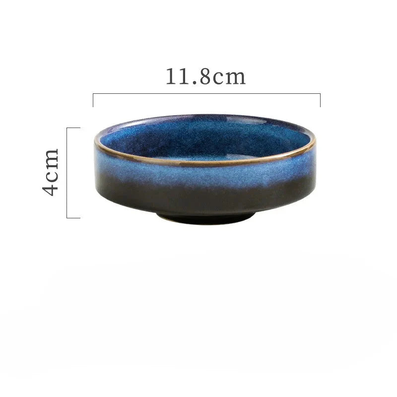 Rice Bowl 4.5 Inch Ceramic Japanese Bowl Fall 2025 Gift 2pcs-peacock blue - Tophatter Daily Deals