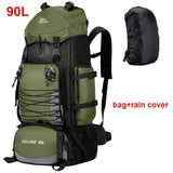 90L Tactical Camping Backpack Military-Style Green Backpacks - Tophatter Daily Deals