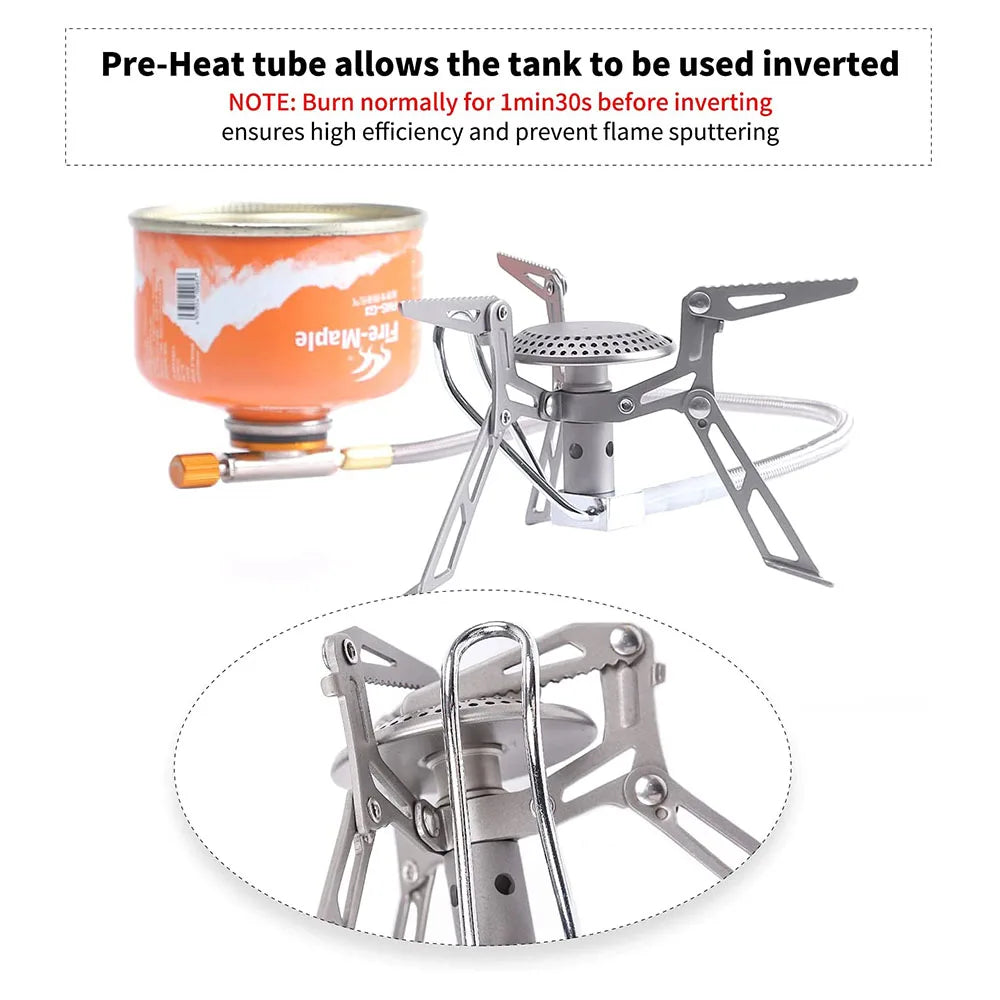 Titanium Blade 2 Camping Gas Stove Silver Camp Cooking - Tophatter Daily Deals