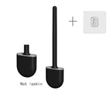 Wall Hanging Toilet Brush With Holder style2 black Bath - Tophatter Daily Deals