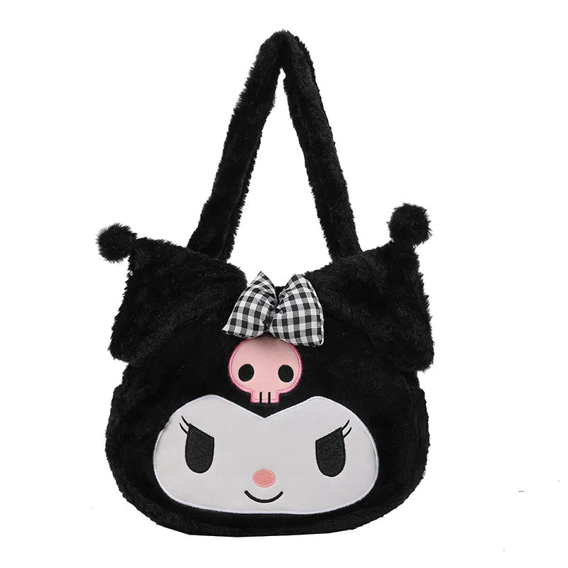 Sanrio Plush Cinnamoroll My Melody Kuromi Tote Shoulder Bag Kuromi 28cm Anime - Tophatter Daily Deals