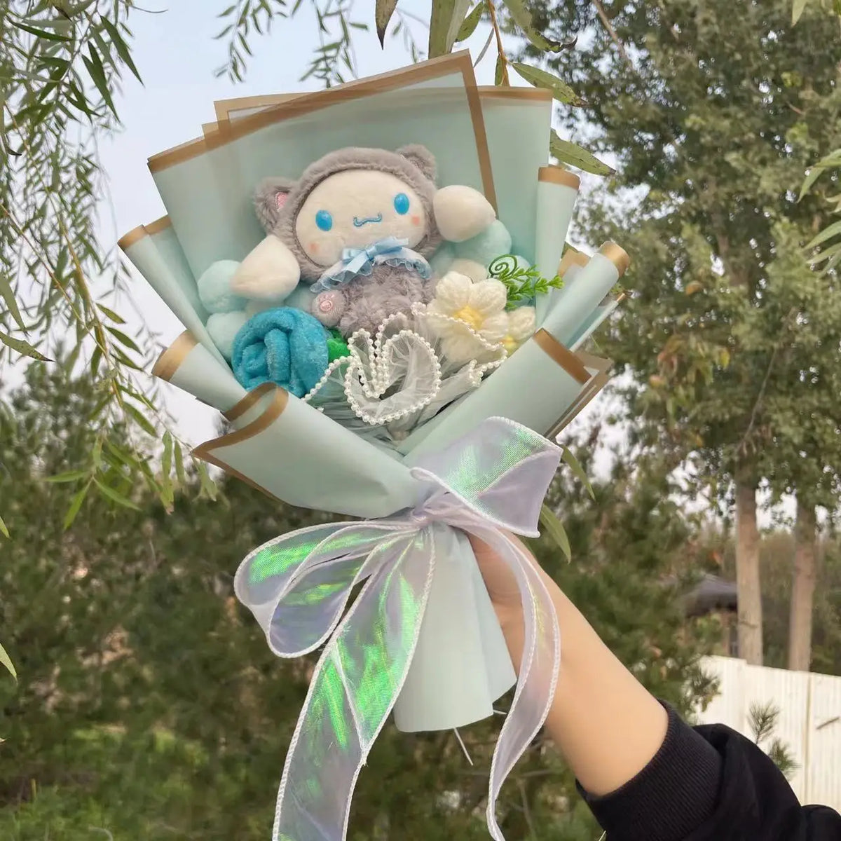 Sanrio Cinnamoroll Plush Toy Flower Bouquet Turquoise Flowers - Tophatter Daily Deals