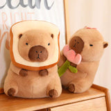 Kawaii Snack Attack: Hamburger Capybara Dog Pig Capibaras Pizza Bubble Tea Cushion Plush Animals - Tophatter Daily Deals