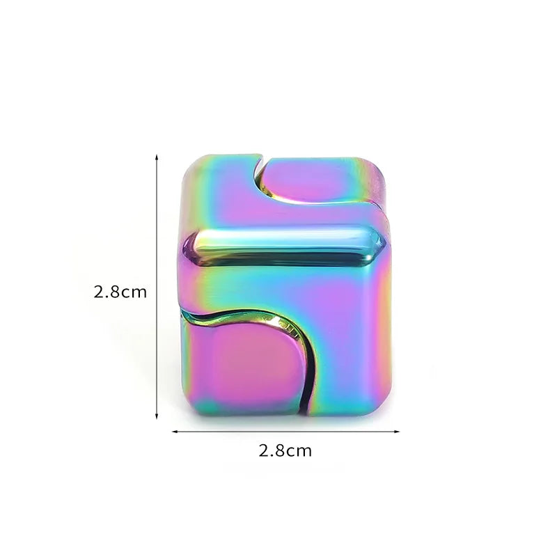 Fidget Spinner Cube Metal Desk Toy Stress Relief Gadget Colorful-1pcs - Tophatter Daily Deals