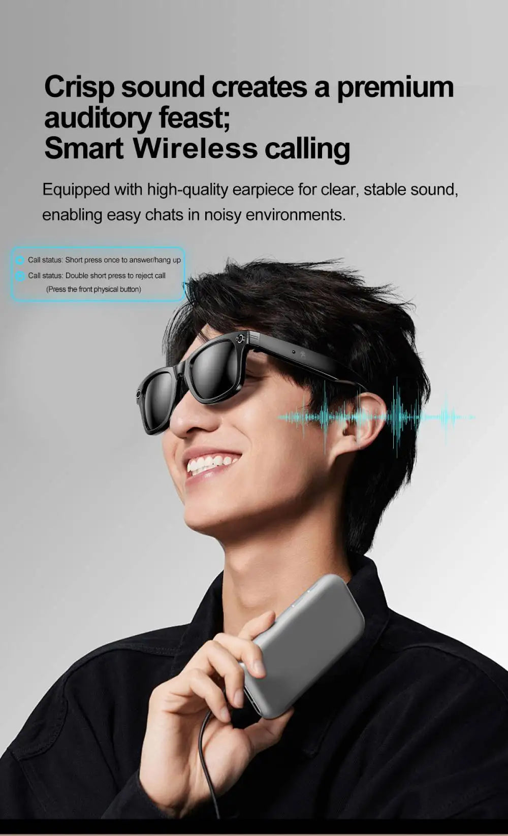 AI Smart Glasses 720P Translation Camera Sunglasses - Tophatter Daily Deals