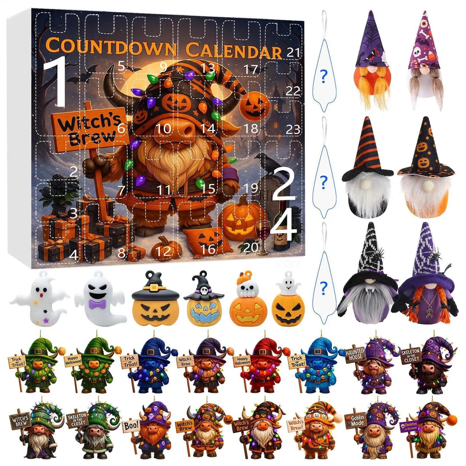 Halloween Gnome Advent Calendar Plush Countdown 2025 - Tophatter Daily Deals