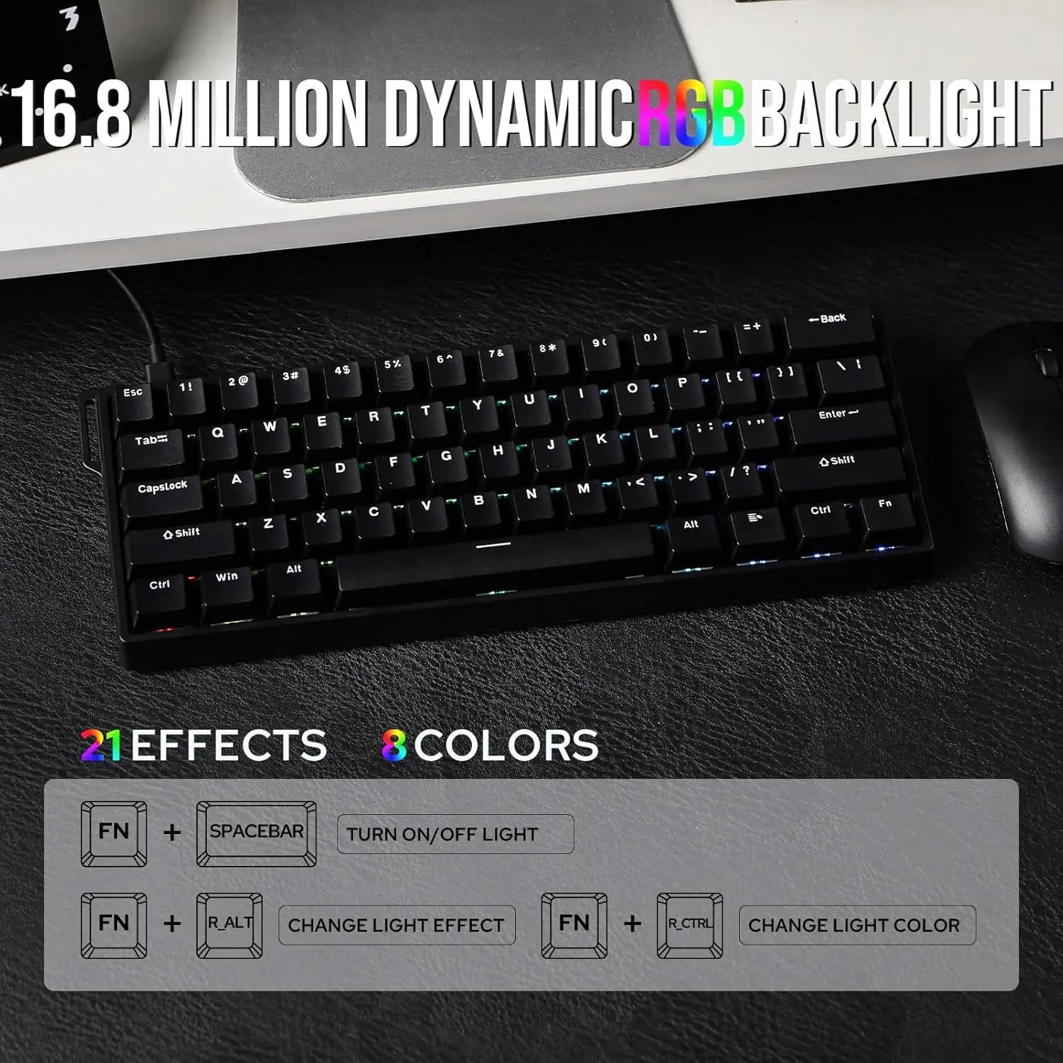 60 Percent Magnetic Mechanical Keyboard Hot Swap 8000Hz - Tophatter Daily Deals