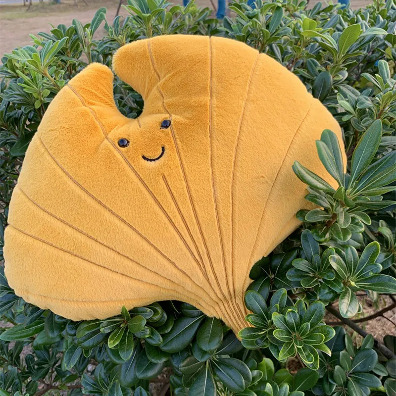 Gingko Maple Leaf Green Autumn Plush Toy Autumn Gold Leaf (39x37cm) Flowers - Tophatter Daily Deals