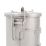 Titanium Steamer Pot Camping Cookware Silver Camp Cooking - Tophatter Daily Deals