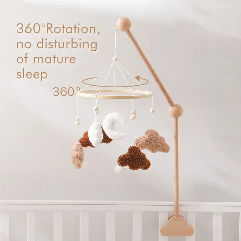Baby Crib Mobile Wooden Nursery Newborn Sensory Toys - Tophatter Daily Deals