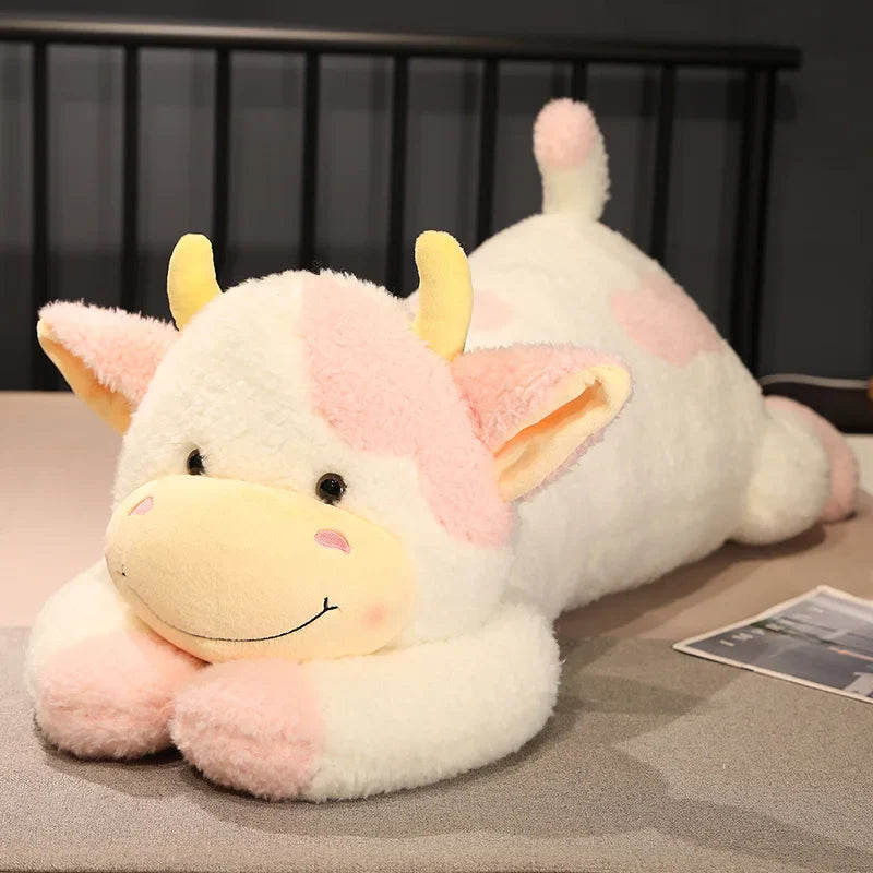 Milk Dairy Cow Plush Toy Stuffed Animal Cattle Pink Animals - Tophatter Daily Deals