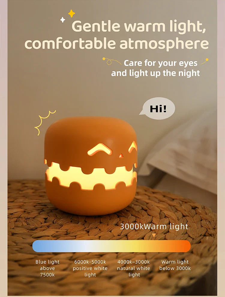 Ghost Night Light Rechargeable Bedside Lamp Cozy Glow - Tophatter Daily Deals