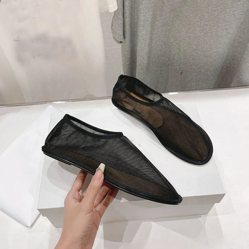 Breathable Women Mesh Ballet Flats - Slip On, For Summer - Tophatter Daily Deals