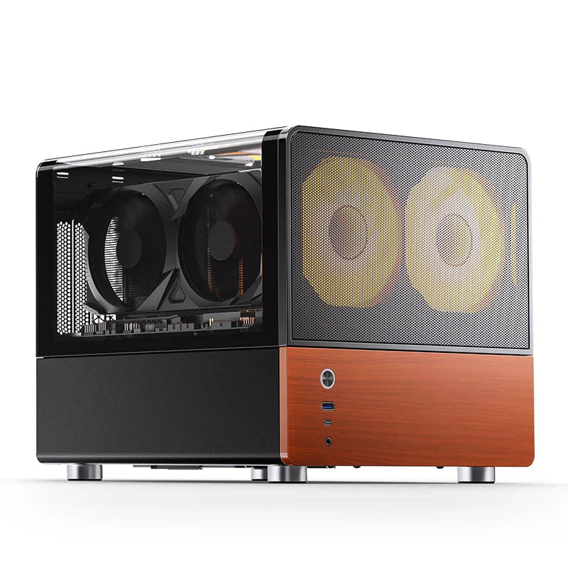 Mini ITX MicroATX PC Case Sea View Glass Compact Gaming - Tophatter Daily Deals